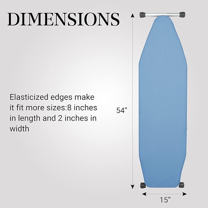 ZOES HOMEWARE Ironing Board Cover and Pad | 100% Cotton Cover - Image 7