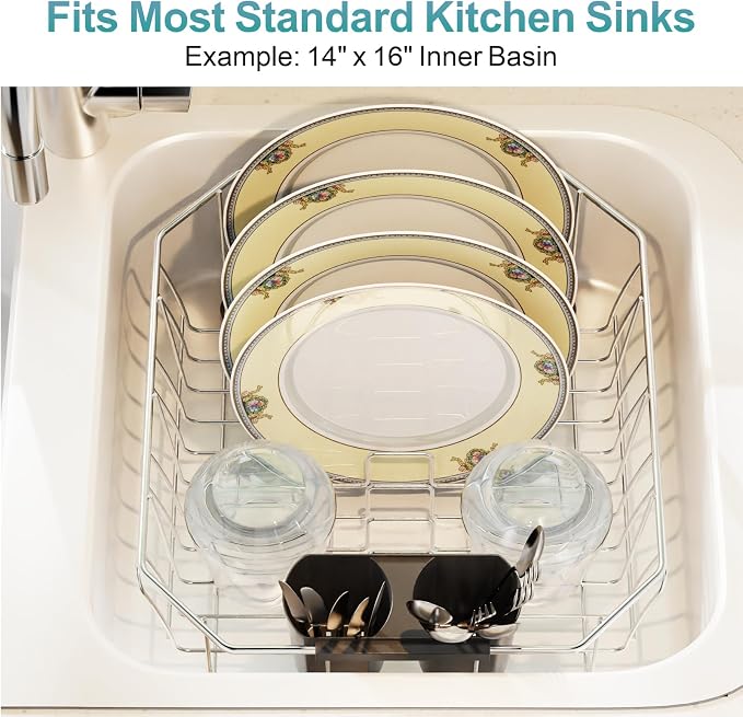 GSlife Small in Sink Dish Drying Rack - Image 6