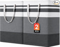 2 Pack Large Laundry Baskets, Laundry Hampers, Freestanding Waterproof by BOOMIBOO