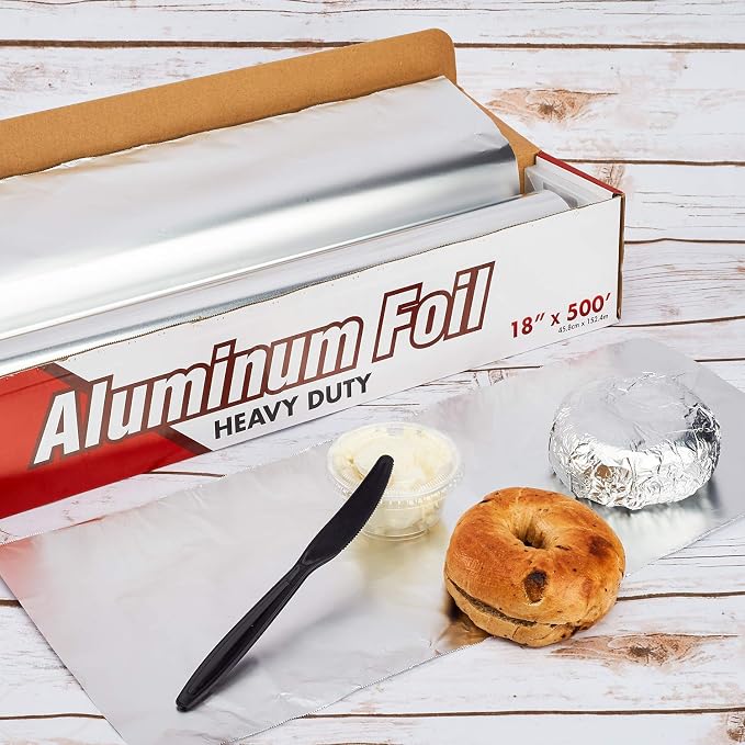 Karat FW-AFR206 18"x 500' Heavy Duty Aluminum Foil Roll - Image 4