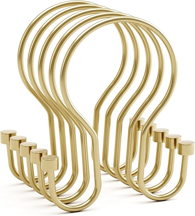 AmazerBath Shower Curtain Hooks, Shower Curtain Rings - Image 9