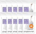 simplehuman Code H 200 Count Custom Fit Liners, Drawstring Kitchen Trash Bags by Unknown