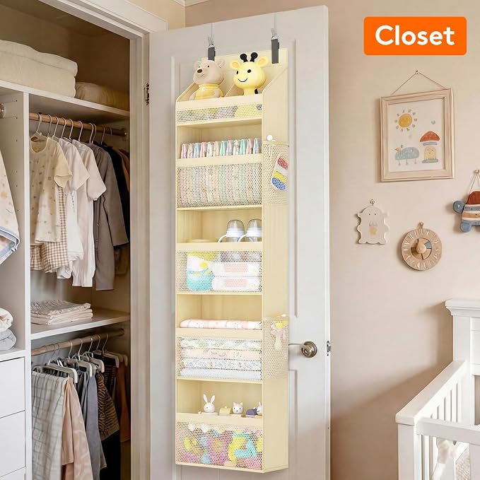 Lifewit 5 Tier Over the Door Organizer, Diaper Hanging Storage - Image 2