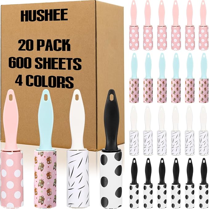 Hushee 20 Pcs Mini Lint Roller Bulk by Hushee