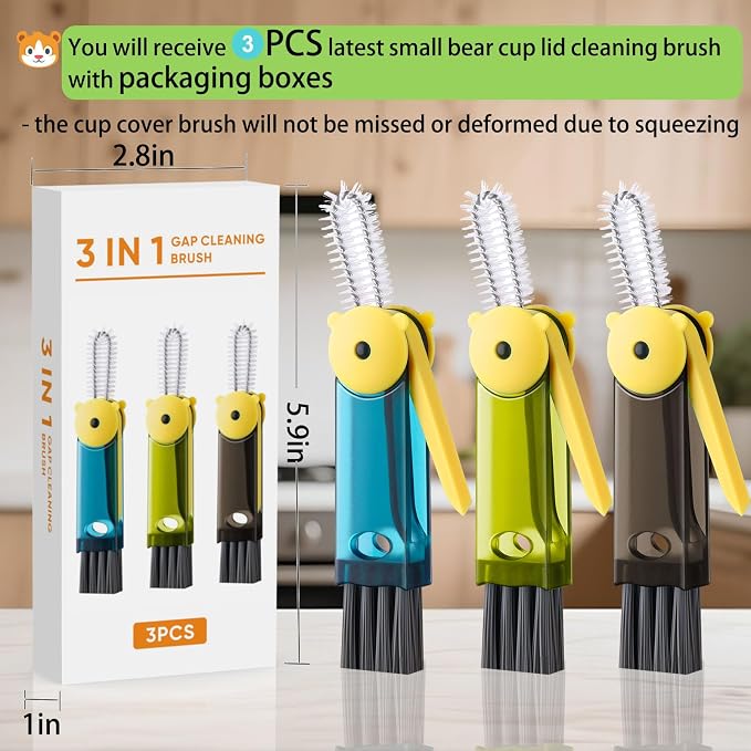 3 in 1 Cup Lid Cleaning Brush - Image 2