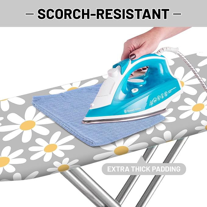 Extra Thick Ironing Board Cover and Pad, 15x54 Ironing Board Cover, Resist - Image 4