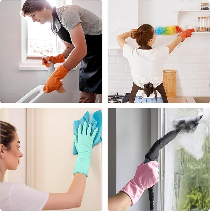Rubber Cleaning Dishwashing Kitchen-Gloves - Image 5
