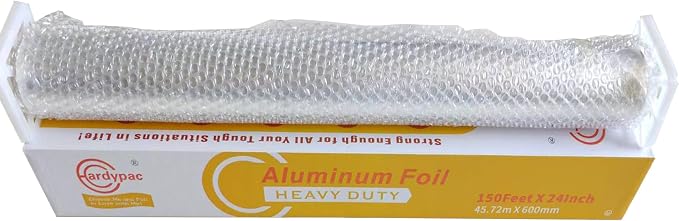 24 inch extra wide Heavy Duty Aluminum Foil Roll, 23 Micron Thick, 24 Inch x - Image 2