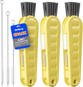 Holikme 6 Pack 4 in 1 Cup Lid Cleaning Brush 3 Straws Bottle Brush, Silicone by Holikme