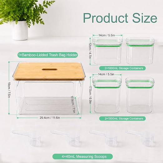 5-in-1 Trash Bag Dispenser, Laundry & Dishwasher Pods Storage Container - Image 4