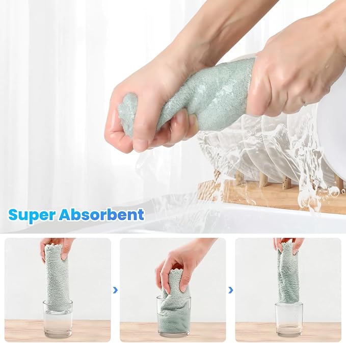 12 Pack Cleaning Cloth, Ultra Soft Absorbent Quick Drying Microfiber Cleaning - Image 3