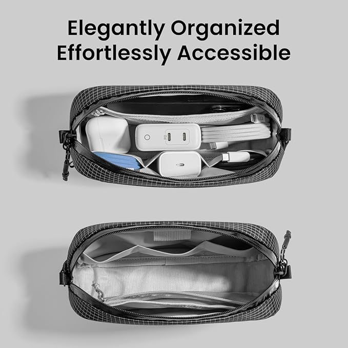 tomtoc Electronics Organizer Travel Case Performance, Cable Tech Pouch | Water - Image 5