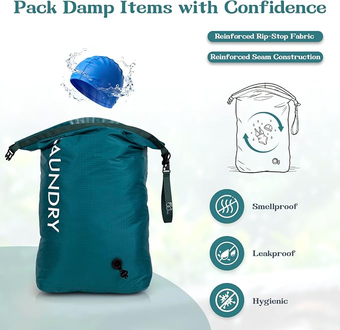 Travel Laundry Bag, Vacuum Compression Dirty Clothes Travel Bag - Image 3