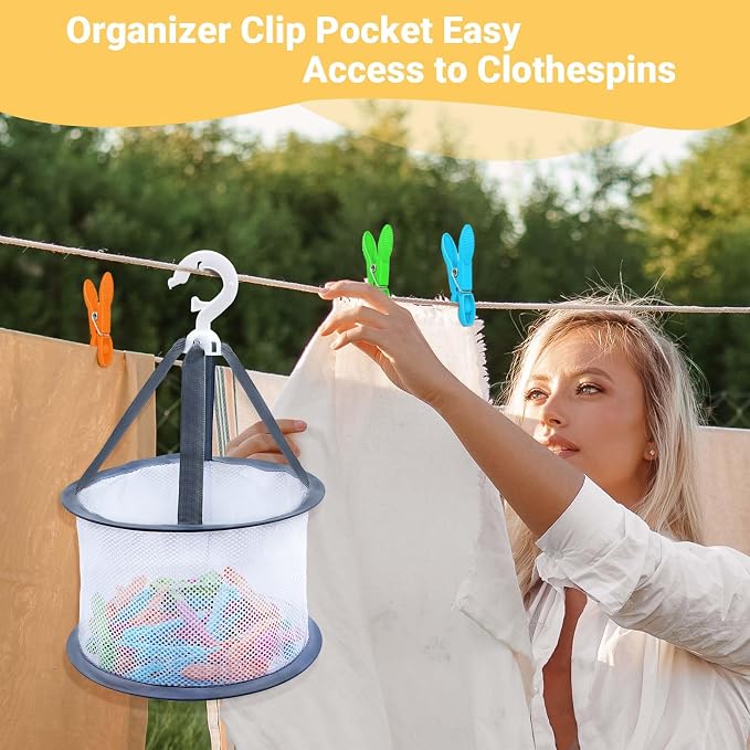 48 Pcs Colorful Plastic Clothes Pins - Image 2