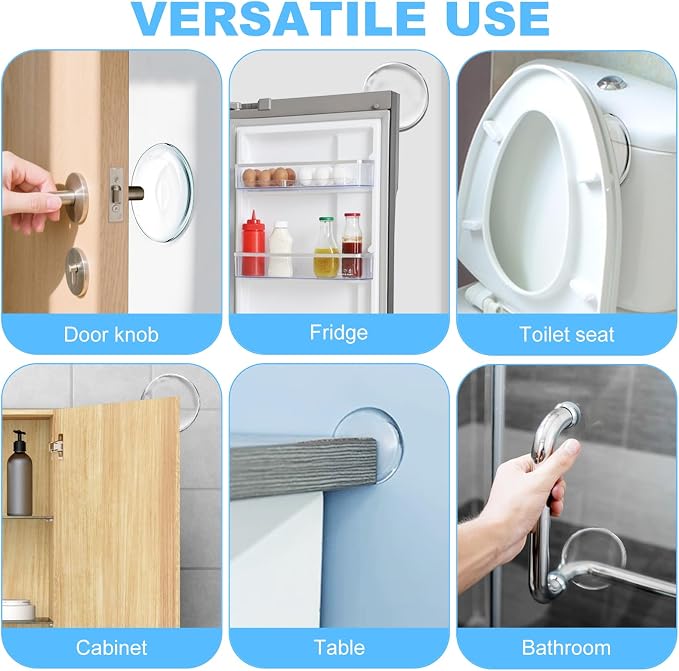 JZWBLILY Door Stoppers for Wall, Door Knob Wall Protector 3.15", Self Adhesive - Image 5