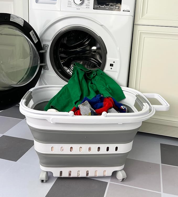SAMMART 35L Collapsible Plastic Laundry Basket - Image 8