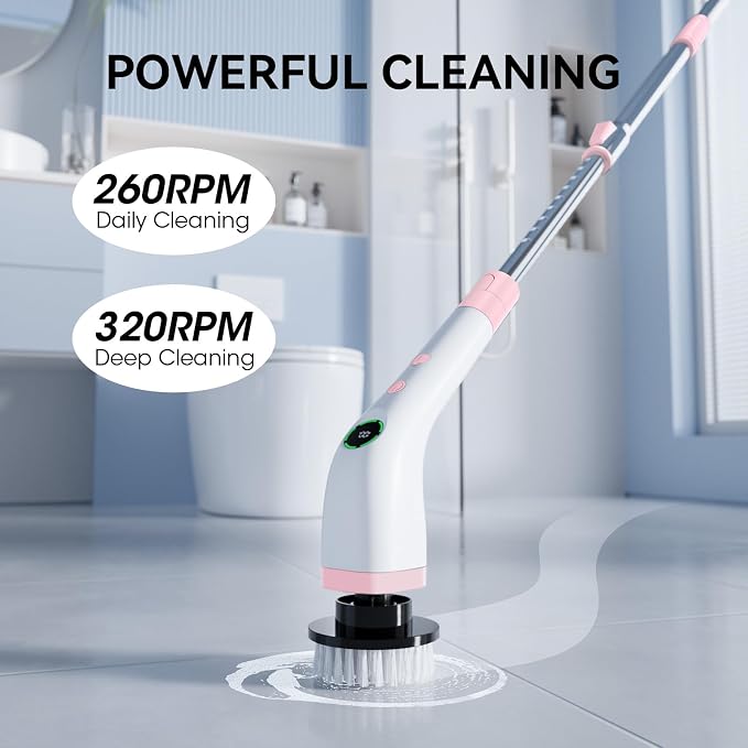 Electric Bathroom Cleaning Brush Cordless Shower Scrubber SD-CTB01 | Spin - Image 7