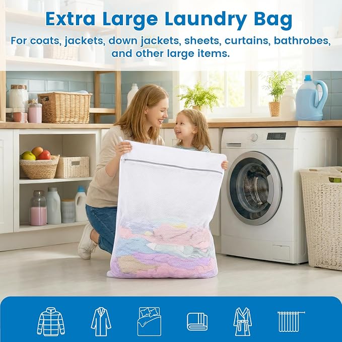 Dntorx 3 Pack X-Large + XX-Large + XXX-Large Mesh Laundry Bag - Image 3