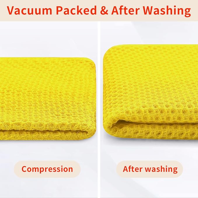 Homaxy 100% Cotton Waffle Weave Kitchen Dish Cloths 6-Pack, Ultra Soft - Image 7
