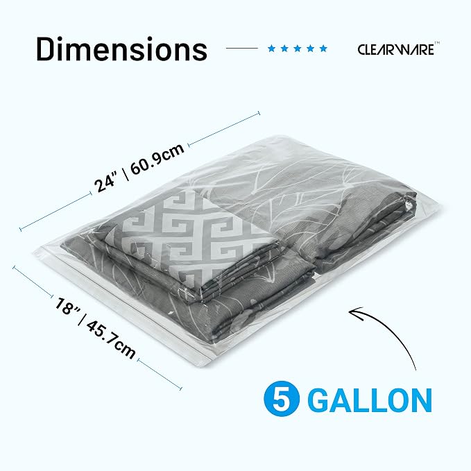 12 Large Storage Bags With Zipper Top - Image 2