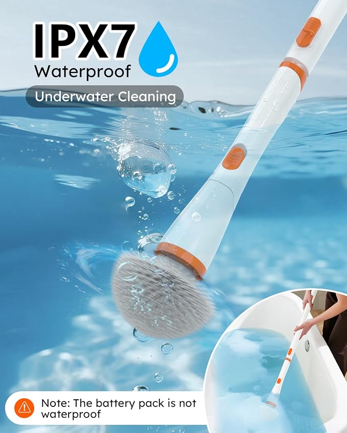Electric Spin Scrubber, 1500RPM Powerful Cleaning Brush - Image 5