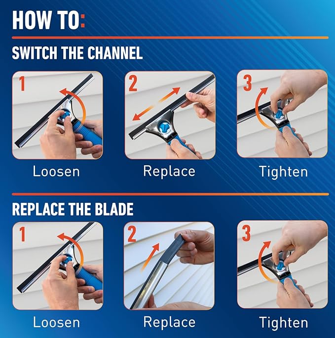Unger Professional Connect and Clean 18” EZ Change Window & Glass Cleaning - Image 6