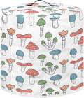 Cute Mushroom Print Pressure Cooker Cover 6 Quart Air Fryer Cover Kitchen Appliance Dust Cover Cover with Pockets for Electric Pressure Cooker Rice Cooker Steamer,White