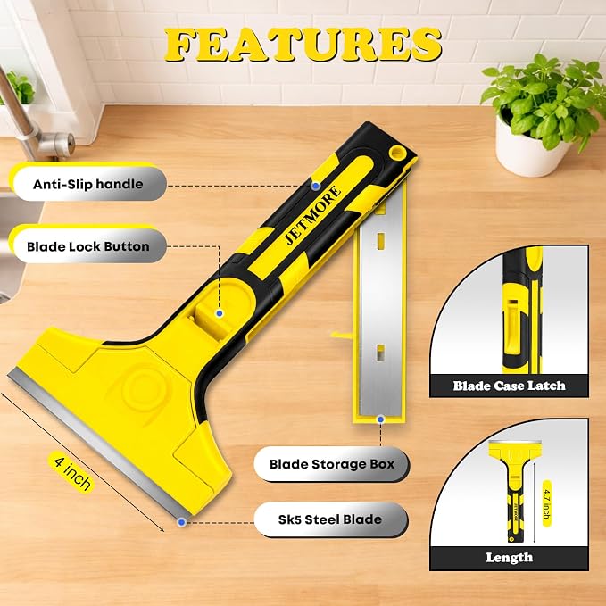 JETMORE 2 Pack Razor Blade Scraper - Image 4