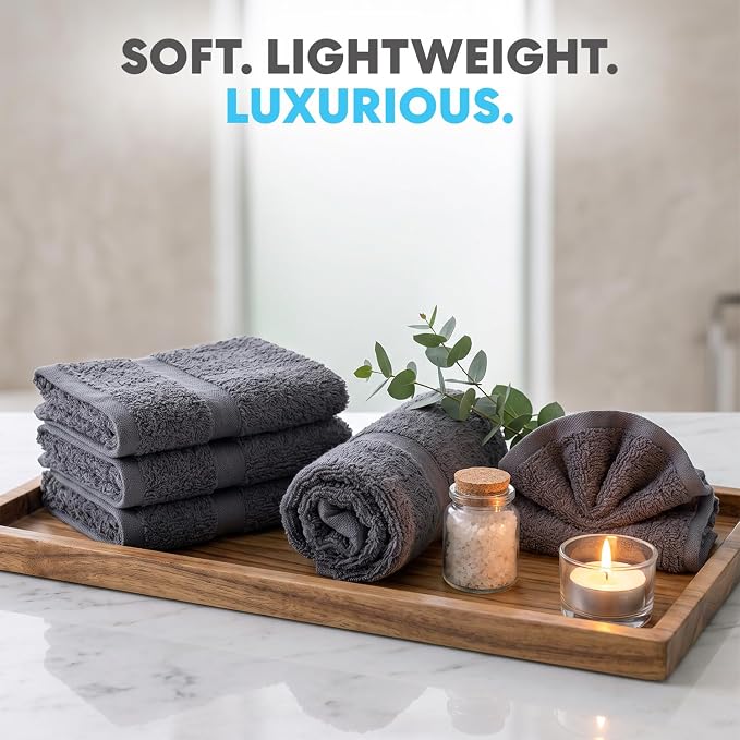 Simpli-Magic Cotton Hand Towels 16"x27" – Soft Towels - Image 3