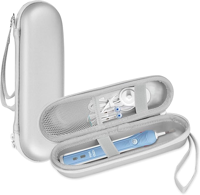 ProCase Toothbrush Travel Case for Oral-B & Sonicare -Silver | Fits Oral-B by ProCase