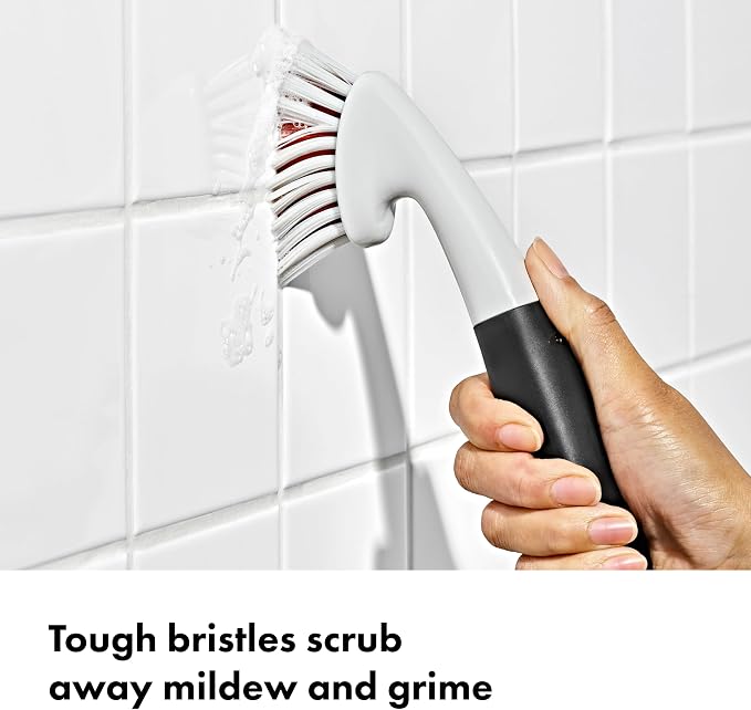 OXO Good Grips Grout Brush & Heavy Duty Scrub Brush Combo Set; Tough, Durable - Image 3