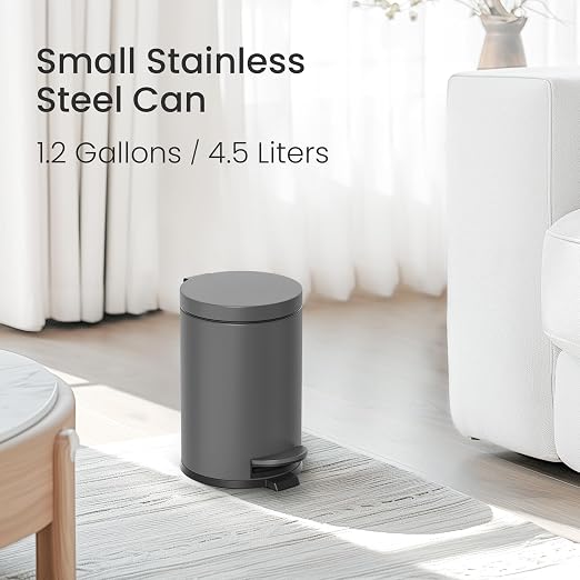 Cesun Small Round Bathroom Trash Can - Image 2