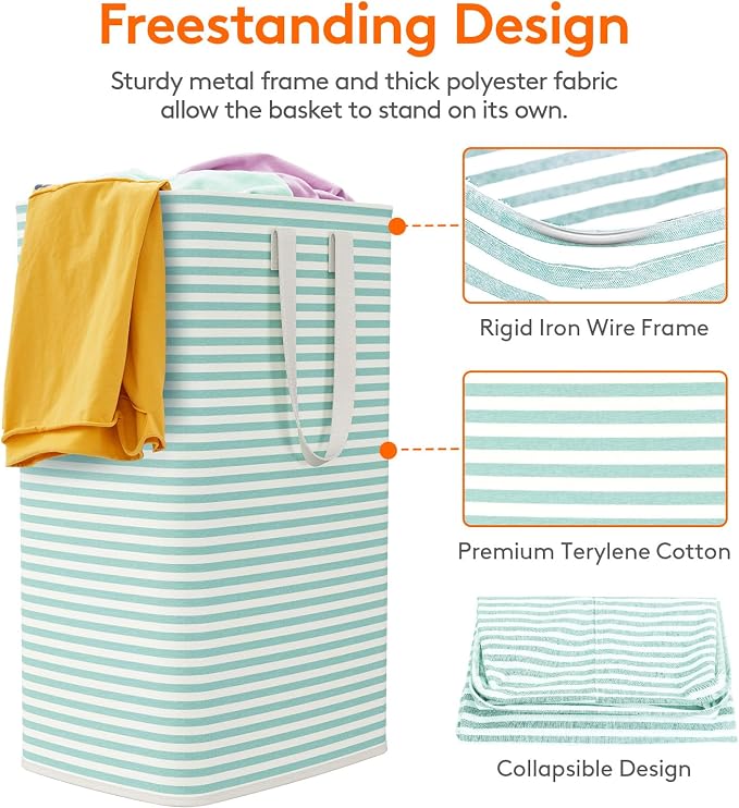 Lifewit 2 Pack Laundry Basket 80L Each, Collapsible Clothes Hamper - Image 2