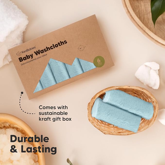 6-Pack Baby Washcloths, Soft Absorbent Washcloths - Image 7