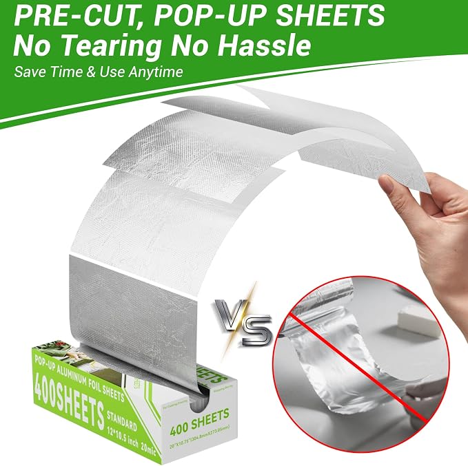 Aluminum Foil Sheets, Hot Dog or Sandwich Wrap, Food Storage, Restaurant - Image 2