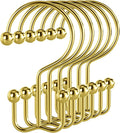 Bathway Shower Curtain Hooks Gold Shower Curtain Rings, Metal Shower Hooks by Bathway