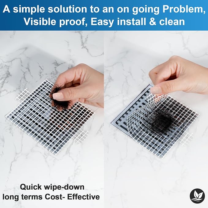 25 Pack, Disposable Shower Drain Hair Catcher Mesh Stickers, Disposable Hair - Image 5