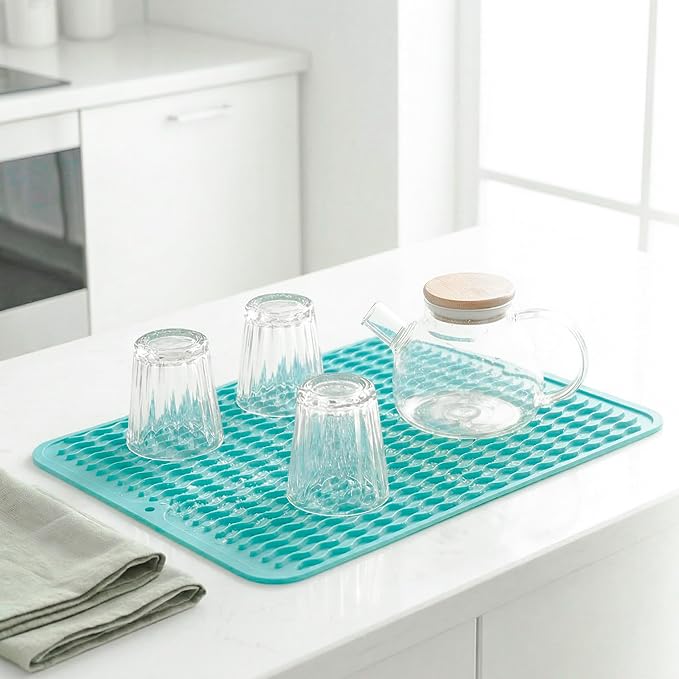 MicoYang Silicone Dish Drying Mat — Quick-Dry Ridges Counter & Sink Pad - Image 6