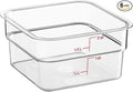 Cambro Food Storage Container - Classic Series Square - 2 QT (Quart) - Commercial Grade for Food Prep (Clear)