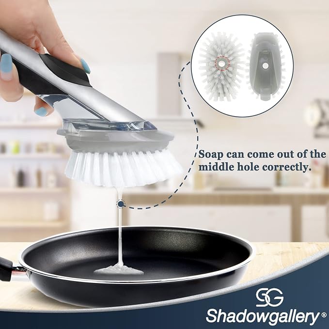 Brush Refills for OXO Dish Brush | 8 Pack Dish Brush Cleaning Soap Dispensing - Image 4