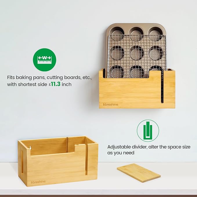 Bamboo Small Trash Bag Dispenser, 1.2-4 Gallon Bags, Wall Mount | Fits rolls up - Image 7