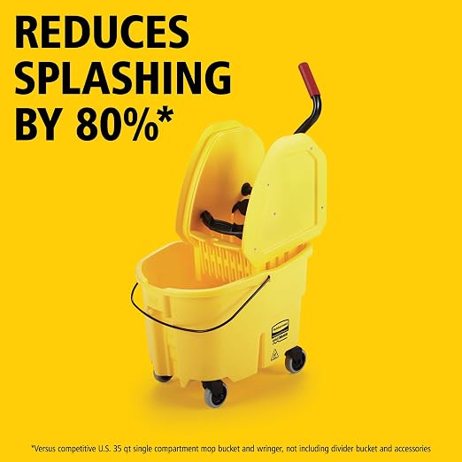 Rubbermaid Commercial Products WaveBrake 35 QT Down-Press Mop Bucket and - Image 2
