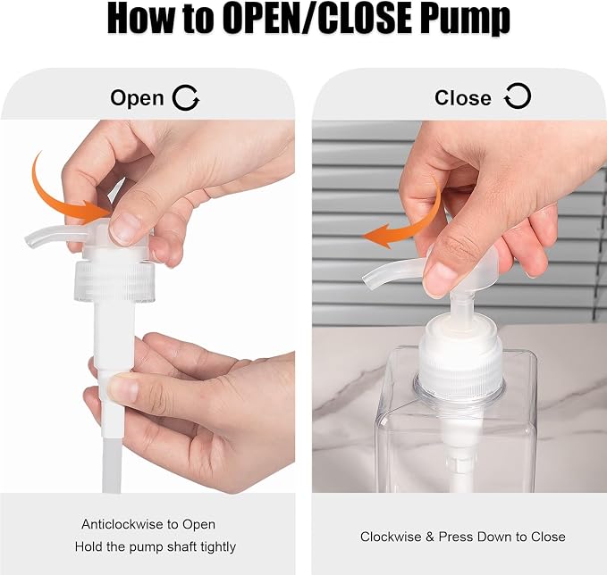 Plastic Pump Bottle Refillable Lotion Soap Dispenser 8.5oz White 2 Pack | Sturdy - Image 2