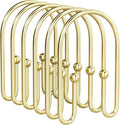 AmazerBath Shower Curtain Hooks, Non-Slip Simple Double Hook Shower Curtain by AmazerBath