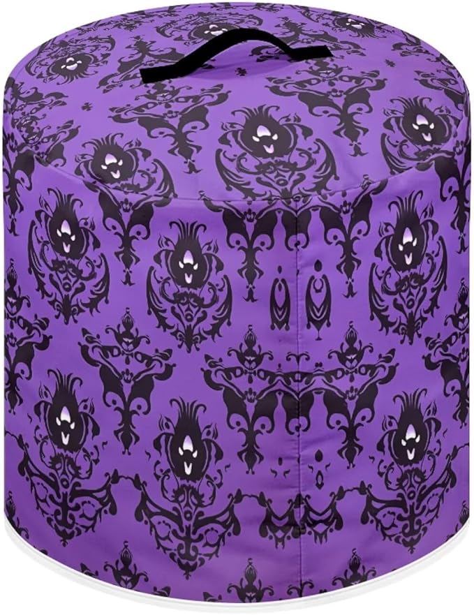 TODIYADDU Purple Ghost Spider Pressure Cooker Cover for Women Trendy Instant Pot Cover with Top Handle and Pocket Kitchen Appliance Cover Dust Cover for 3 Quart Instant Pot and Extra Accessories