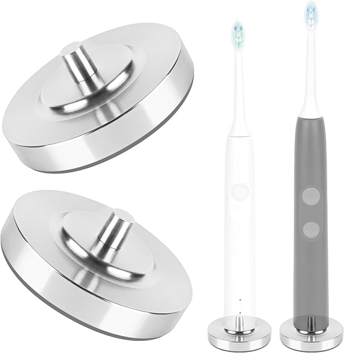 2Pack Silver Electric Toothbrush Holder by LUEXBOX