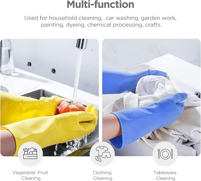 Rubber gloves dishwashing 2 or 4 Pairs - Image 3