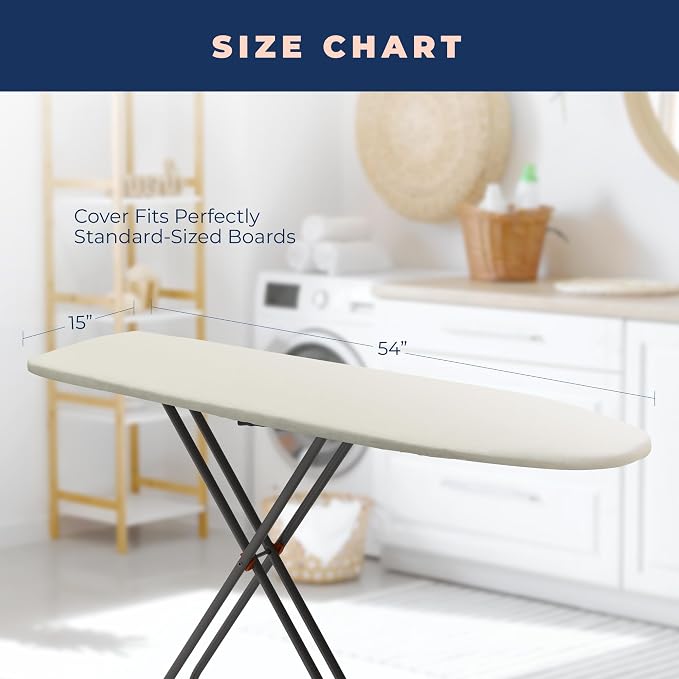 Ironing Board Cover and Pad Extra Thick Heavy Duty Padded 4 Layers, Non Stick - Image 5