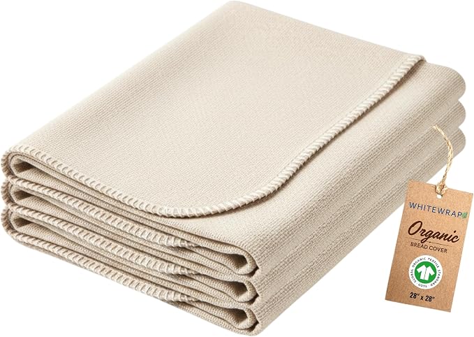 WHITEWRAP Flour Sack Towels for Bread Dough Proofing – Unbleached, Thick by WHITEWRAP