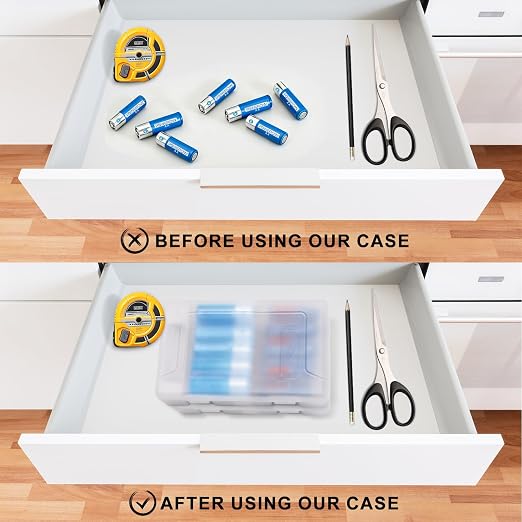 2 Pack Battery Storage Organizer Case, Battery Storage Box - Image 7